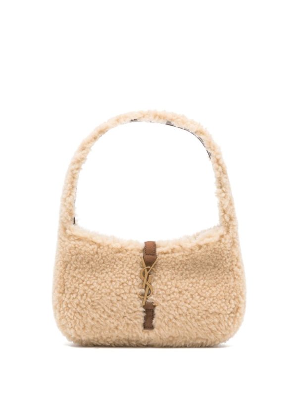 Saint Laurent mini Le 5 à 7 shearling tote bag