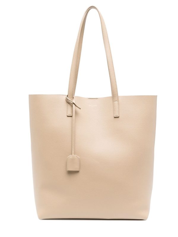 Saint Laurent logo-print leather tote bag