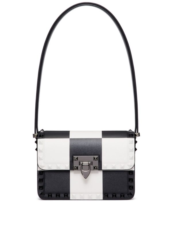 Valentino Garavani small Rockstud23 chess-print shoulder bag
