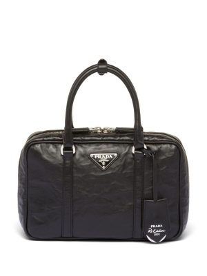 Prada medium leather tote bag