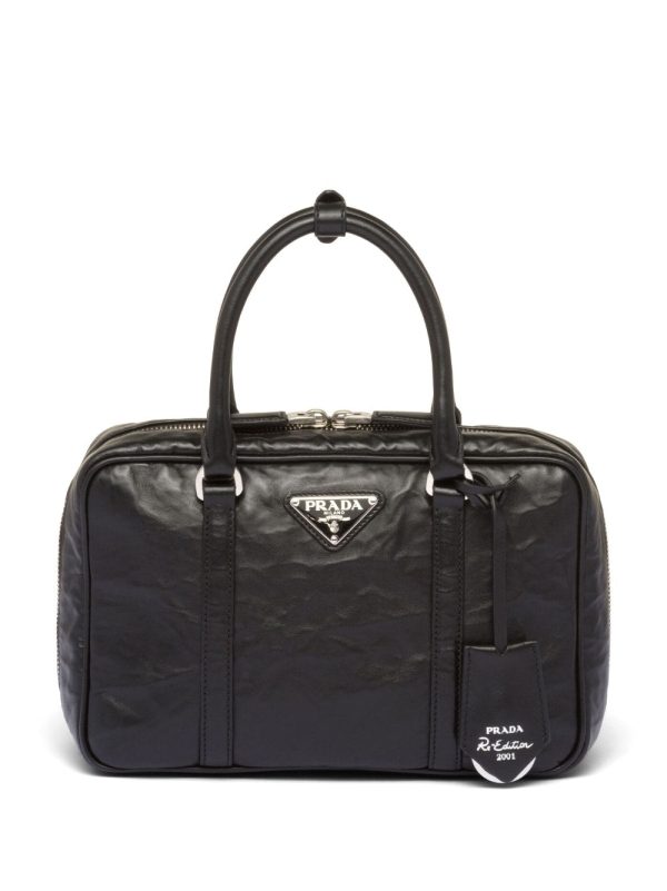 Prada medium leather tote bag