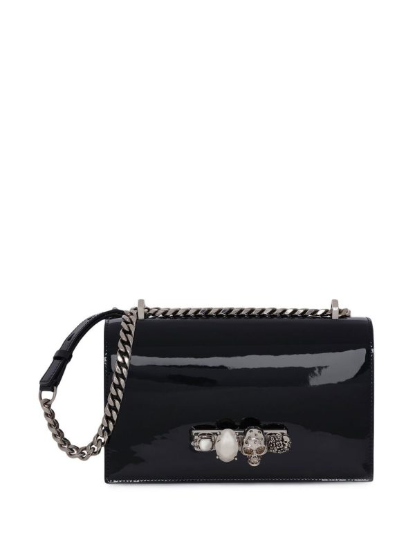 Alexander McQueen Jewelled four-ring handle satchel
