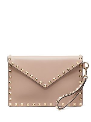 Valentino Garavani Rockstud leather clutch bag