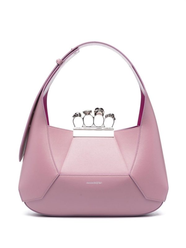 Alexander McQueen Jewelled Hobo leather tote bag