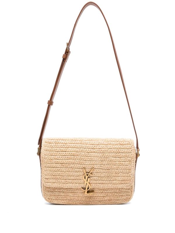 Saint Laurent Solferino raffia shoulder bag