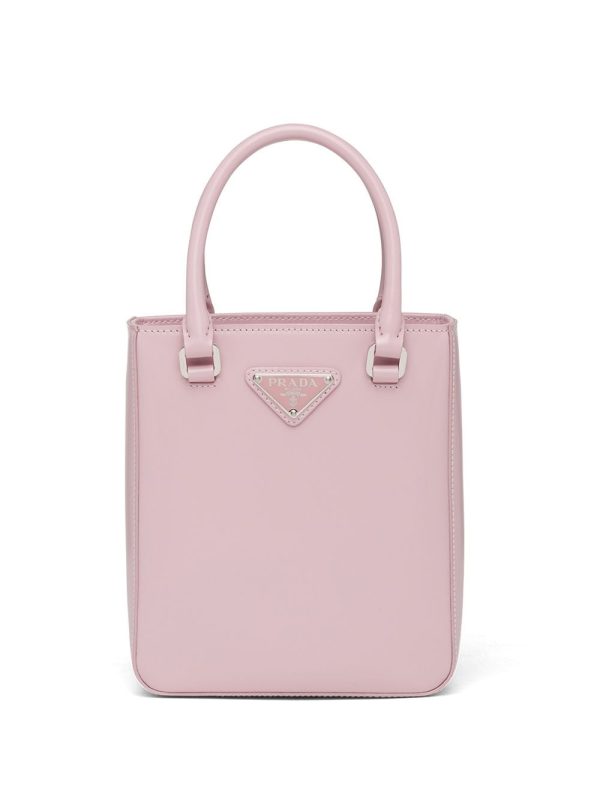 Prada small brushed leather tote