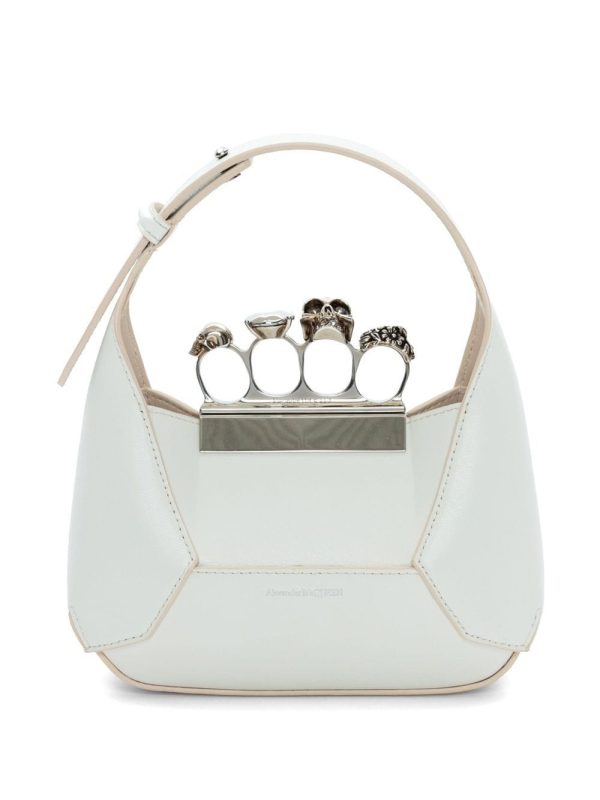 Alexander McQueen Jewelled Hobo leather mini bag