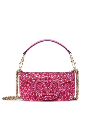 Valentino Garavani small Locò rhinestone-embellished shoulder bag