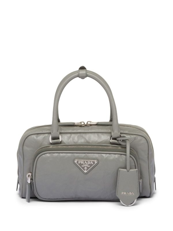 Prada multi-pocket leather tote bag