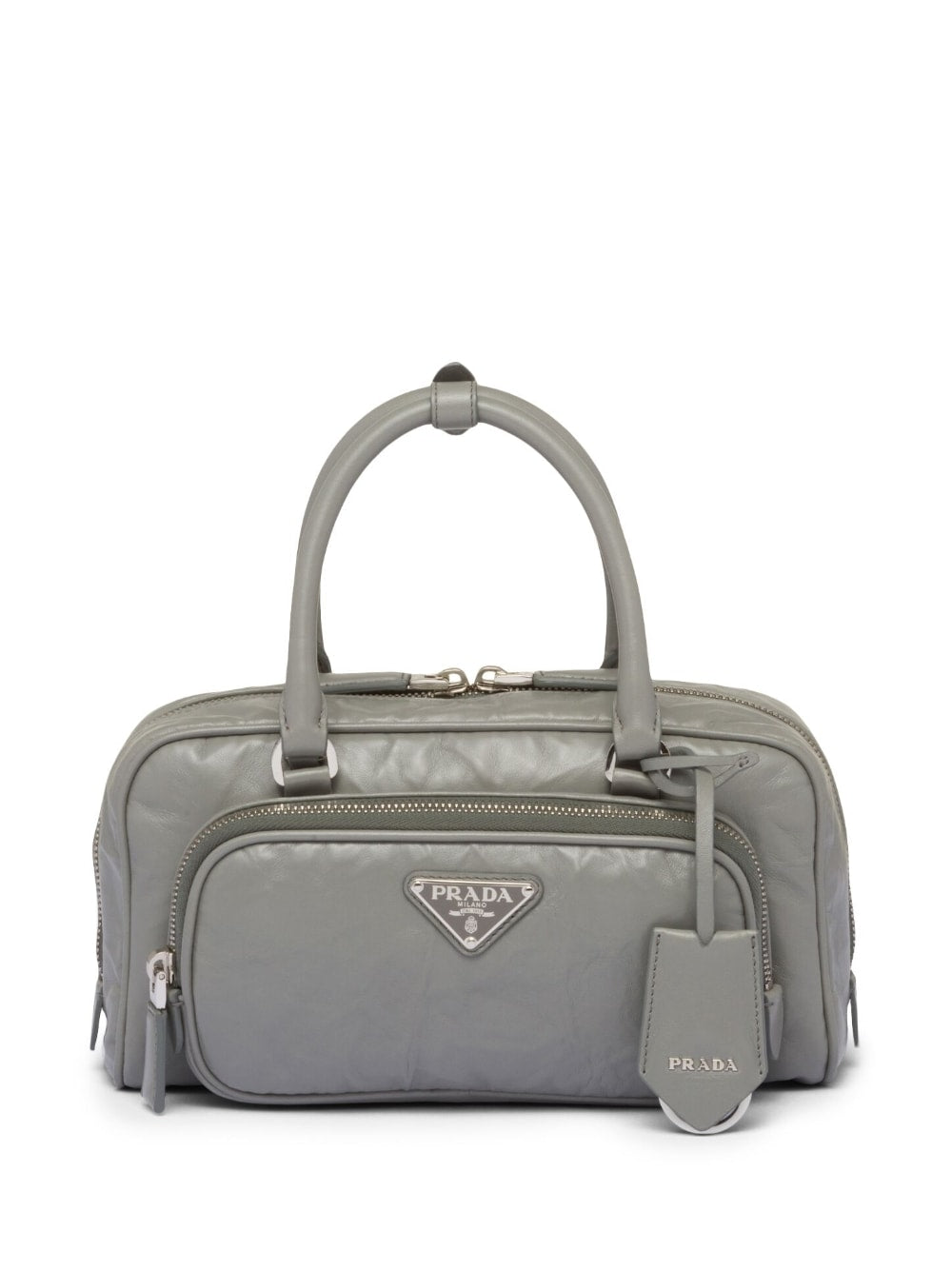 Prada multi-pocket leather tote bag