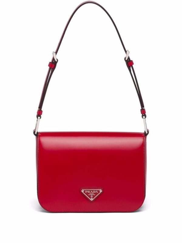 Prada brushed leather shoulder bag