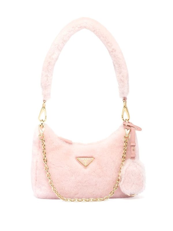 Prada Re-Edition shearling mini bag