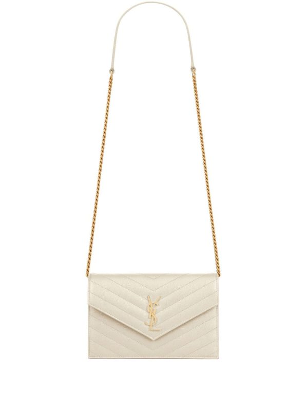 Saint Laurent small Cassandre leather clutch bag