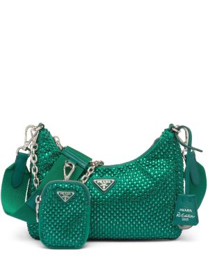 Prada Re-Edition 2005 crystal-embellished shoulder bag