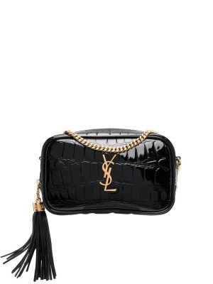 Saint Laurent Lou crocodile-effect crossbody bag