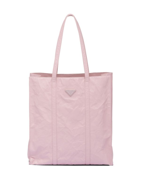 Prada medium crinkled tote bag