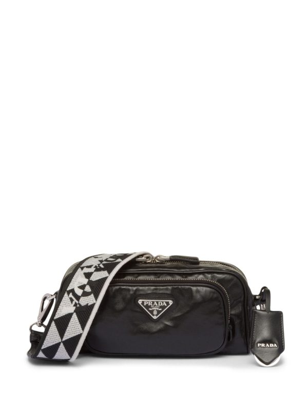 Prada logo-plaque shoulder bag