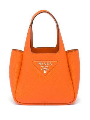 Prada logo-plaque tote bag