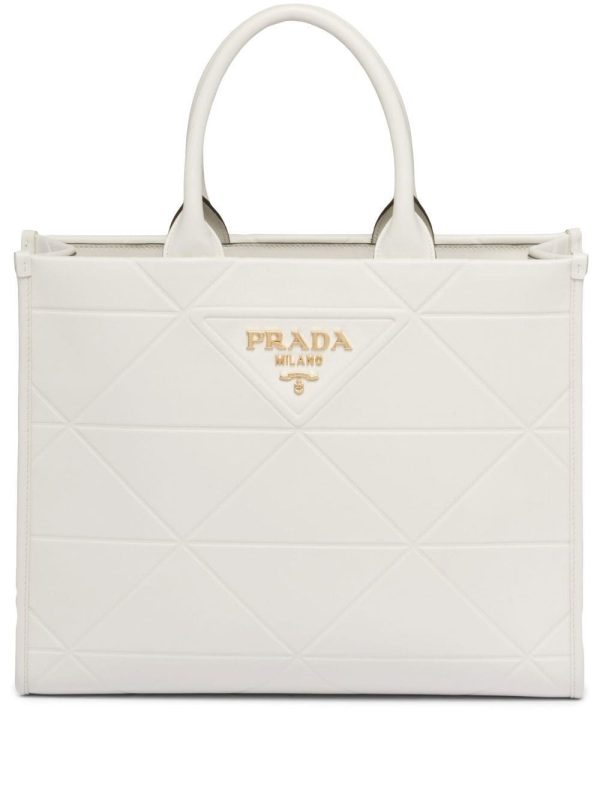Prada medium Symbole leather tote bag