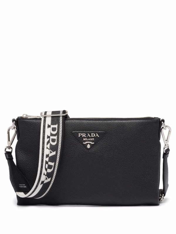 Prada Flou logo-plaque shoulder bag