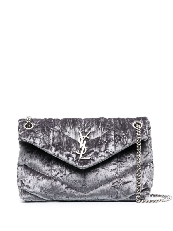 Saint Laurent small Loulou velvet shoulder bag