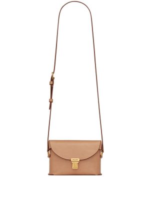 Saint Laurent logo-engraved leather crossbody bag