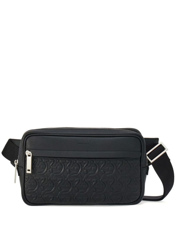 Ferragamo Gancini-embossed leather bag