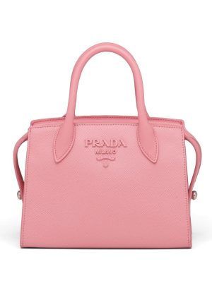 Prada logo-plaque tote bag