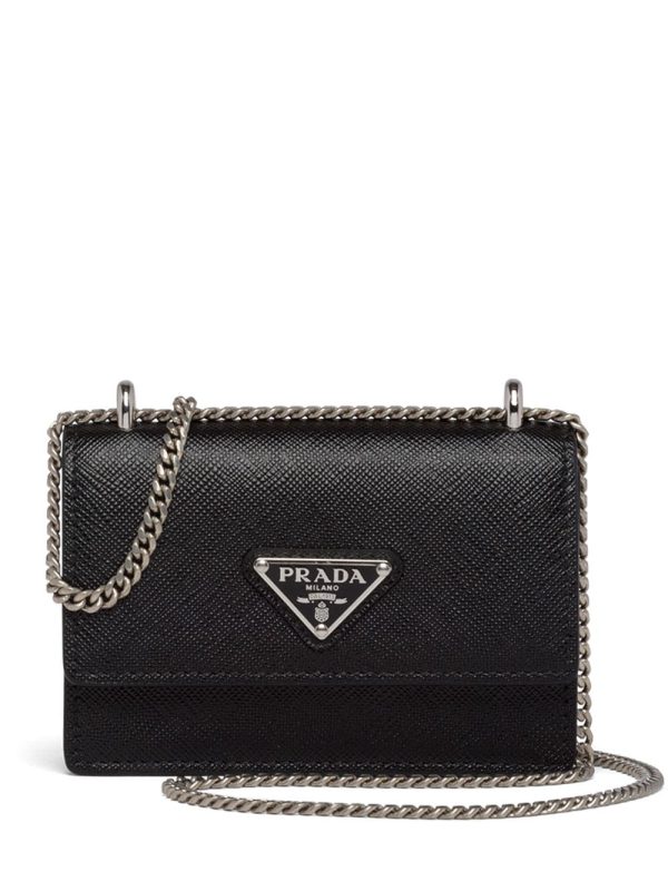 Prada logo-plaque wallet bag