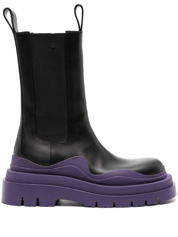 Bottega Veneta  Tire leather Chelsea boots