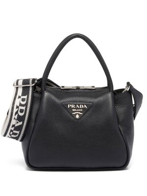 Prada logo-lettering top-handle bag