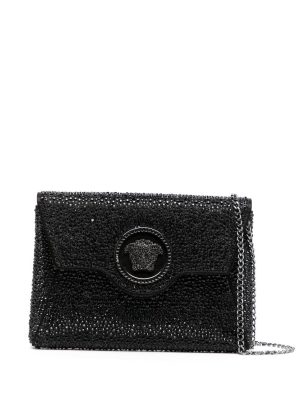 Versace La Medusa crystal envelope clutch