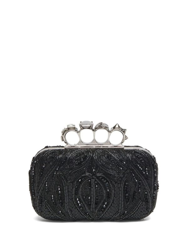 Alexander McQueen Knuckle beaded clutch