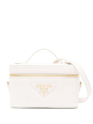 Prada logo-plaque leather mini bag