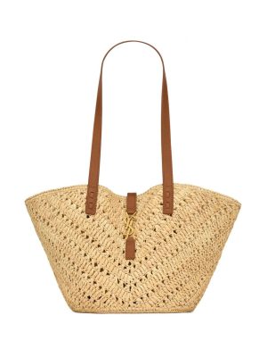 Saint Laurent medium Panier raffia tote bag