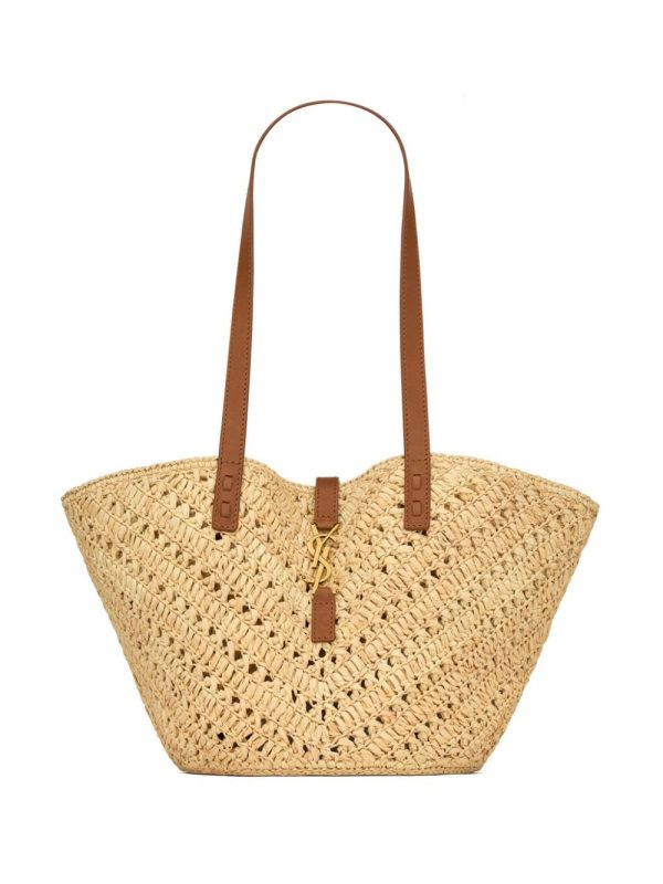Saint Laurent medium Panier raffia tote bag