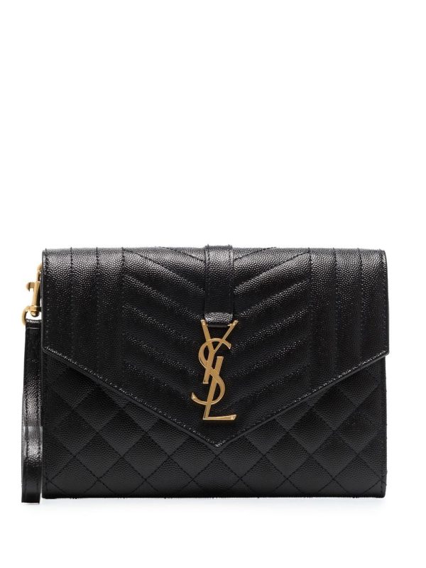 Saint Laurent Monogram envelope clutch bag