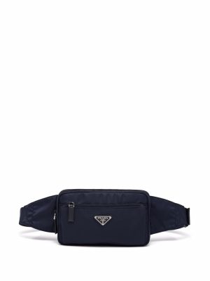 Prada logo-plaque belt bag