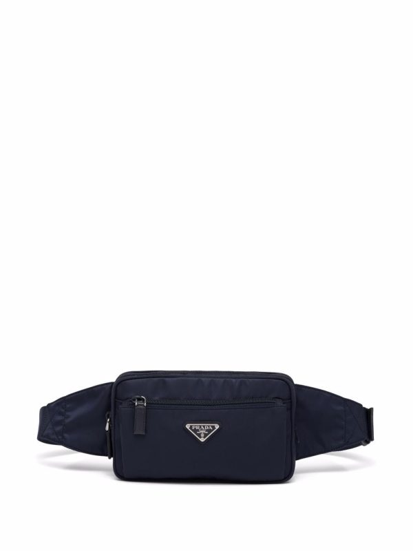 Prada logo-plaque belt bag