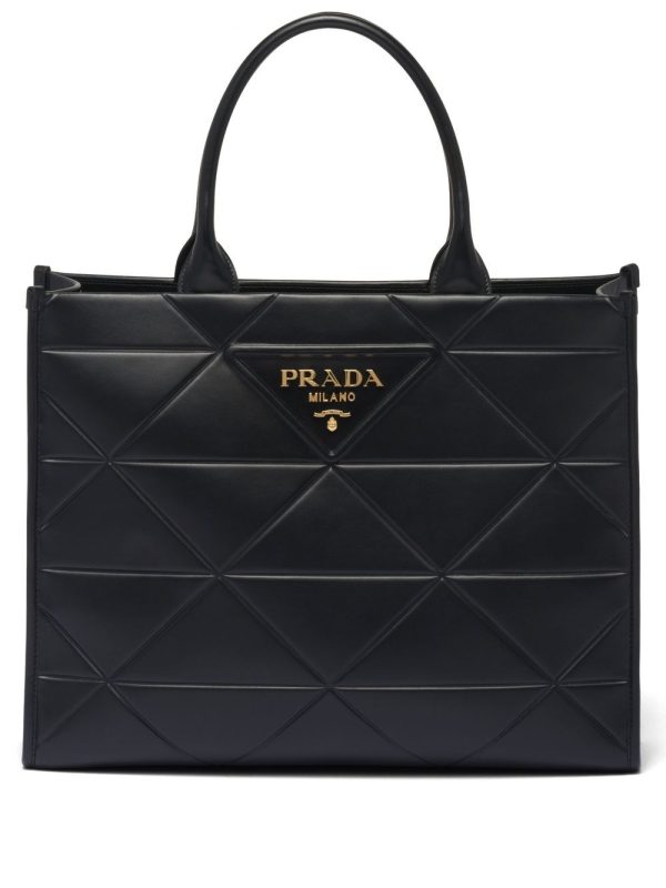 Prada large Symbole leather tote bag