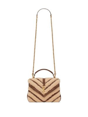 Saint Laurent medium College shearling shoulder bag