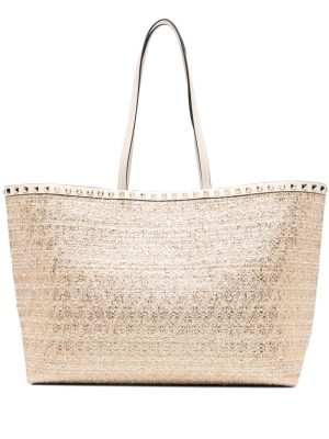 Valentino Garavani Rockstud metallic tote bag