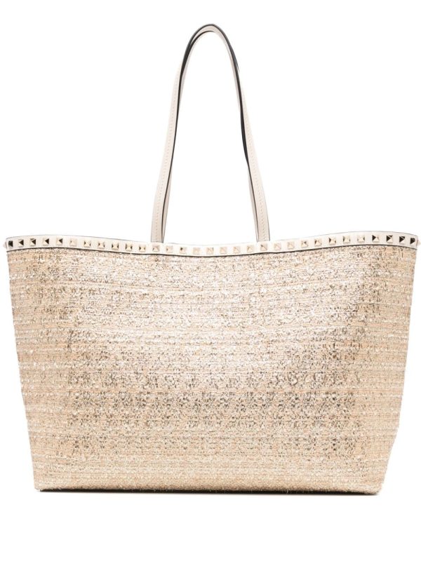 Valentino Garavani Rockstud metallic tote bag
