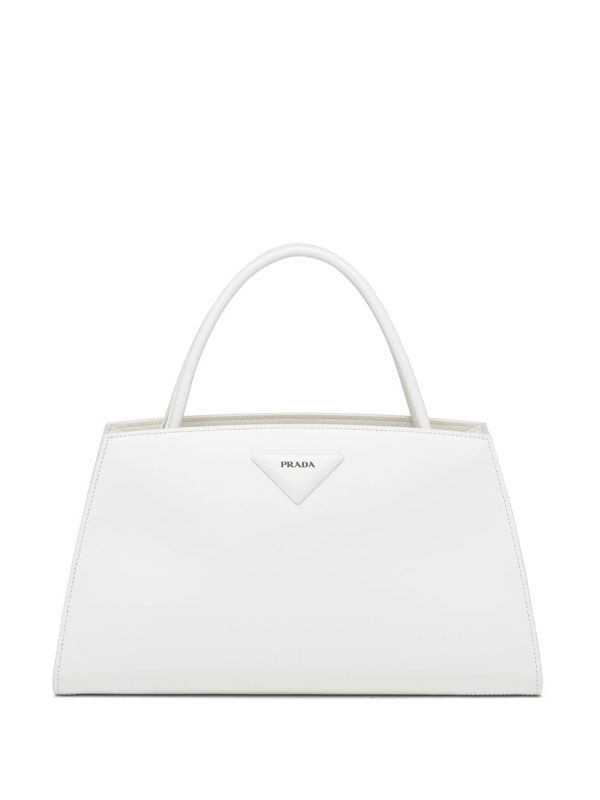Prada trapeze logo plaque tote bag