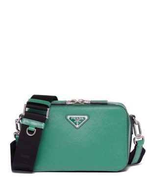 Prada logo-plaque messenger bag