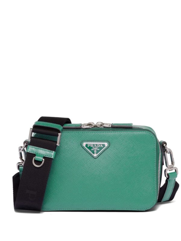 Prada logo-plaque messenger bag