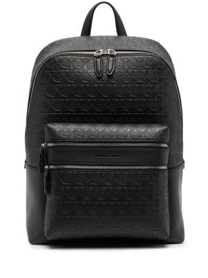 Ferragamo leather logo-embossed backpack