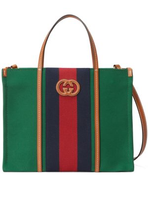 Gucci signature stripe-detail tote bag