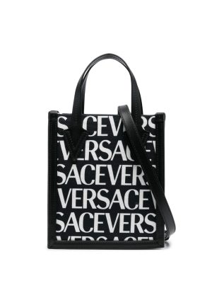 Versace logo-print tote bag