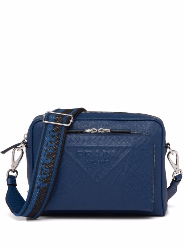 Prada logo-embossed Saffiano leather bag